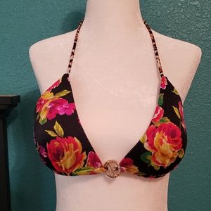 BLACK FLORAL VICTORIA'S SECRET BIKINI TOP